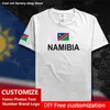 NAMIBIA Country Flag Tshirt DIY Custom Jersey Fans Name Number Brand Cotton T shirts Men Women Loose Casual Sports T shirt 220620