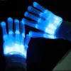 UPS fidget Toys LED Party Gloves Lysande blinkande skalle handskar Halloween leksakscostym julförsörjning