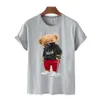 Fashion Ins Style Sports Mask Bear Pattern Printed T-Shirts Tops For Womens Summer Short Sleeve Loose Tush Shirt Tees CF569