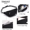 TINYATウエストバッグ高品質のチェストバッグ3つのジッパーカジュアル機能財布コントラストカラーウエストパッケージ