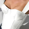 Tawnie Y2K Satin Off Shoulder Corset Cropped Top Women Sleeveless Backless Sexy Strapless Vest Skinny Summer Tank Tube Tops 220318