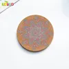 1 pz Coffie personalizzato Fetta di legno Cup Mat Natural Round Cork er Tea Placemat decorazione 220707