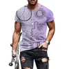 Herren T-Shirts 2022 T-Shirt Sommer Mode Kurzarm 3D Rundhals Tops Mathematische Formel Shirt Trendige Kleidung