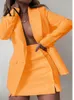 Womens Office Professional Suit Small Coat Short Skirt Twopiece 2 Piece Set Plus 220801