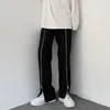 Men's Suits & Blazers Zipper Black Pants Men's Loose Drape Straight Wide-leg Trousers Fashion Spring Summer Solid Color Casual All-match