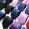 Mens Ties Solid Color Stripe Business Arrow Jacquard Tie Colorful More Style Necktie Clear Texture Formal Clothing Accessories