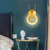 Lâmpada de parede lâmpadas nórdicas LED LED CAMA DE LUZ DE CABEÇA DE CABEÇA para escadas luxuosas da sala de estar da sala de estar da sala de estar da sala da sala