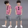 Genç Erkek Giyim Setleri Yaz Giysileri Rahat Kıyafet Çocuklar Eşofman Spor Takım Elbise Çocuk 6 8 9 10 12 Yıl 220620