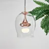 Pendant Lamps Modern Restaurant Led Lights Minimalist Bedroom Bedside Single Head Glass Hanging Lamp Designer Nordic Art DecorationPendant