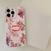 Étuis de téléphone de luxe de luxe à fleurs roses pour iPhone 13 Pro Max 12 11pro Lettre G Soft Shell XR X XS 7 8 Plus Étui pour iPhone de style vintage