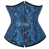 Corset Underbust Top Body Shaper for Wome Waist Cincher Sexy Gothic Plus Size Corpete Corselet Fashion Black White Red Blue Rose 220812