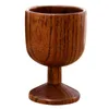 Tasses en bois en bois gobelet rouge tasse de thé fait à la main de mariage à la main.