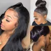 30Inch Straight Lace Front Brazilian Wig With Babyhair 13x4 Synthetic Lace Frontal Wigs For Black Women