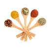 13cm Round Bamboo Wooden Spoon Soup Tea Coffee Honey Spoon Stirrer Mixing Cooking Tools Catering Kitchen Utensil SN4549