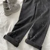 Kobiety Jumpsuits Rompers Fashion Denim Ginics Straps Jeansy Kobiety wiosna jesień prosta luźne kombinezony dusze dżinsowe spodnie uliczne 220826