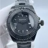Zegarek męski 44MM czarna ceramiczna ramka szkiełka zegarka Asia 2813 automatyczny szafirowy Cystal gumowy pasek ze stali nierdzewnej z zapięciem Glide Lock zegarki mechaniczne