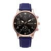 Wristwatches Top Cool Fashion Leather Strap Quartz Men Watches Casual Date Business Male Clock Montre Homme &Ff