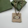 Collana con pendente in strass di lusso Collane con doppia lettera di diamanti lucidi Gioielli hip-hop per regalo uomo donna