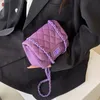 المرأة الفاخرة الماس الحبوب أكياس صغيرة رفرف القابض سلسلة crossbody حقيبة ماركة مصمم بو الجلود الأرجواني حقائب الكتف