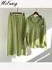 Conjunto de dos piezas Msfancy, conjuntos de pantalones cortos de algodón para Mujer, camisa Vintage bohemia de gran tamaño, cintura alta, suelta para Mujer 220509