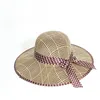 Vävd pastoral te-plockande kvinnors hatt vikbar bredbruten diskette kupol damer skugga solskydd strå hatt rese strandhatt