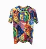 Erkek Tişörtler 2022 Renkli Çiçek Baskı Erkekler Giyim Kraliyet Tarzı Barok Marka Kısa Kol O Boyun Erkek Günlük Hip Hop Tops