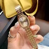 豪華な女性は時計の上のブランドのゴールドレディウォッチ25mmオーバルダイヤルステンレススチールバンド腕時計のためのレディースクリスマスバレンタイン母の日ギフトRelogio Masculino