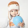 Chapeau de bombardier d'hiver pour bébé, bonnet en tricot de coton pour enfants, garçons et filles avec doublure en polaire pour enfants 220812