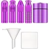 Cool Purple Smoking Multi-funzione Snuff Snorter Sniffer Pocket Kit Cucchiaio di vetro Stash Bottle Dry Herb Tabacco Jar Tip Portasigarette Zipper Bag DHL Free