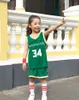 Youth Basketball Jerseys Children Uniforms Sports Clothes Kids Blank Basketball Kits Breathable Boys and Girls Training Shorts Sets