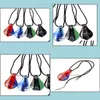 Anhänger Halsketten Anhänger Schmuck 6 Stück Charmante Blattfolie Lampwork Glas Murano Charms Halskette Geschenk Gemischte Farbe Dhm0E