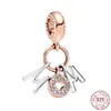 925 Silver Fit Pandora Charm 925 Bransoletka serce mama Rodzina Dangle Dream Catcher Kulki Uroki Zestaw wisiorek