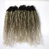 Micro Loops Gray color curly micro loop human hair extensions 200gr 200s