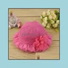 Accessoires de cheveux Enfants Bébé Nouveau-né Chapeau de soleil en plein air dentelle florale été plage seau fleur chapeau livraison directe 2021 casquettes chapeaux bébé maternité