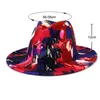 Street Fashion Designer Wool Wide Brimtop Hat For Women's Men's British Style Graffiti Felt Jazz Fedora Hat