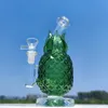 THICK 7.8" CUTE Multi Color Original Yellow And Green Leaf Pineapple BONG Heavy Glass Water Pipe HOOKAH Green Pipe 14mm Joint Bowl