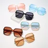 Sunglasses 2022 Rice Nail Square Round Face Ladies Anti-ultraviolet Wild Jelly Uv400 Eyewear Sexy Female