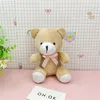 16CM Bear Stuffed Plush Toys Baby Cute Dress Key Pendant Dolls Gifts Birthday Wedding Party Decor2477962