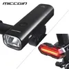 Lumière Vélo LED Vélo Super Lumineux Avant Arrière Ensemble Lanterne Pour Vélo Lampe De Poche USB Rechargeable COB Lampe Accessoires MICCGIN 220721