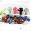 Stone Loose Beads Jewelry Carved Mushroom Ornaments Natural Rose Quartz Turquoise Naked Stones Hearts Decoration Hand Handle Pieces Diy Neck