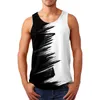 Douhoow Yaz Erkekler 3D Sıçrama Mürekkep Baskılı Tank Tops Sports Sleel Adershirt Egzersiz Atletik Kas Spor Salonu Koşu Tankları Tees 220622