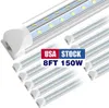 JESLED V Shaped Integrated LED Tubes Light 4ft 8ft Bulb Lights T8 75W 150W Double Sides Bulbs Shop Light