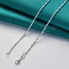 925 Sterling Silver Bamboo Bead Chain 16/18/20/22/24/26/28/30 inch ketting voor vrouwen man Fashion bruiloft charme sieraden