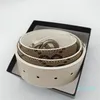 Fashion Belts Plaid Flower Striped Leather Belt Designer Men's And Women's Belt 3.8CM