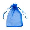 5x7inch Organza 가방 선물 랩 Drawstring 가방 결혼식 파티 호의 13x18cm 화이트 레드 블루 골드 블랙