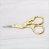 Stainless Steel Scissors Gold Stork Shape Hand Sharp Tailoring shears For Embroidery Sewing Craft Artist B0518325