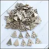 Novelty Items Home Decor Garden Diy Natural Wood Chips Santa Claus Christmas Tree Ornament Charm Children Gift Snowman Shape Decoration Dr