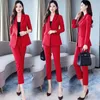 Women's Two Piece Pants Women's Suits Autumn And Winter Simple Temperament Trend Single Buckle Professional Wear Trousers Two-piece Suit
