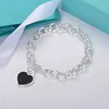 N9xm t Home Bracelet 925 zilveren dikke ketting armband email Love hartvormige kreeft gesp voor vriendin en beste vriend