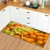 Carpets Fruit Pattern Kitchen Rug Felt Material Bedroom Beautiful Rectangle Anti-slip Carpet For House Entrance Doormat TapisCarpets Carpets